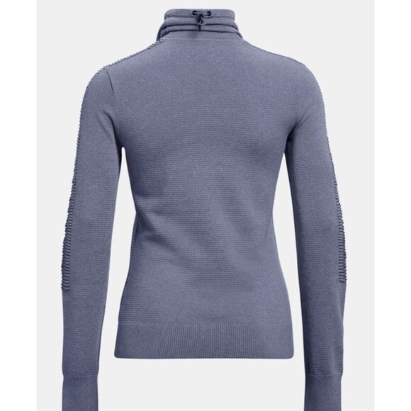 New Under Armour UA Intelliknit Run Funnel Pullover 1371576-767 Blue Women Small - Picture 3 of 15